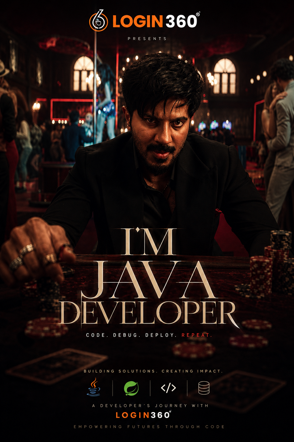 I'm a Java Developer cinematic campaign poster designed by Muhammed Naseef